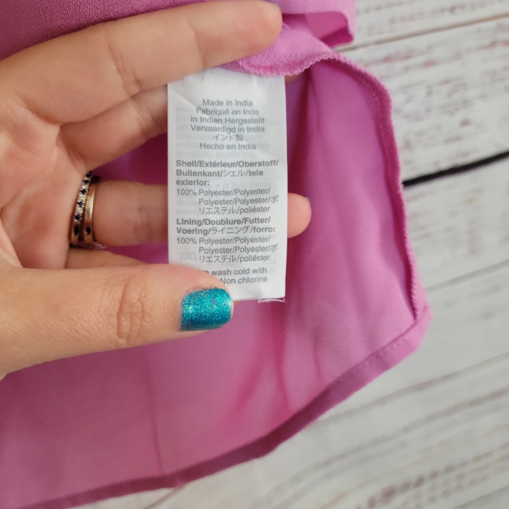 J Crew S6 Tired Sleveless Blouse Light Purple - Picture 5 of 6